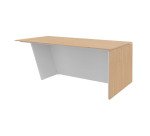 Mesa de dirección Helyos An 200 x Fon 100 cm roble claro/patas inclinadas a la derecha