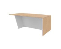 Mesa de dirección Helyos An 200 x Fon 100 cm roble claro/patas inclinadas a la derecha