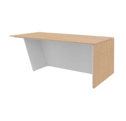 Executive desk Helyos L 200 x D 100 cm light oak top / right slanted leg