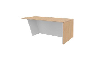 Mesa de dirección Helyos An 200 x Fon 100 cm roble claro/patas inclinadas a la derecha
