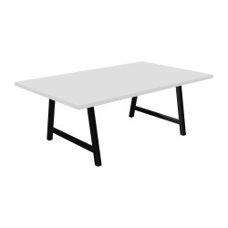 <table>Meeting table Synergy L 200 x W 120 x H 74 cm black metal base</table>