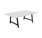 Table de réunion Synergy L 200 x P 120 x H 74 cm pied métal noir