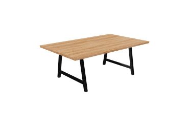 <table>Meeting table Synergy L 200 x W 120 x H 74 cm black metal base</table>