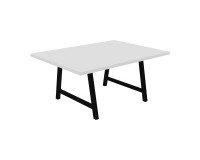 Table de réunion Energy L 160 x P 120 x H 74 cm pied métal noir