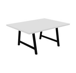 Table de réunion Energy L 160 x P 120 x H 74 cm pied métal noir