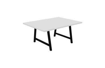 Meeting table Synergy L 160 x W 120 x H 74 cm black metal base