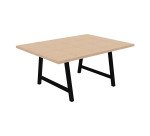 Table de réunion Energy L 160 x P 120 x H 74 cm pied métal noir