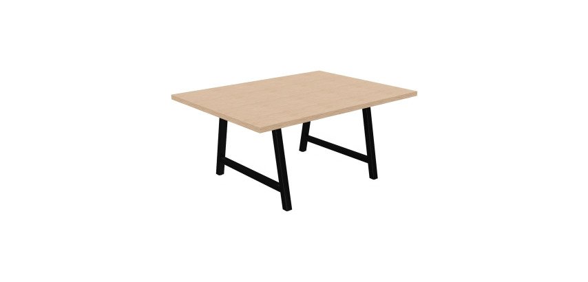 Table de réunion Energy L 160 x P 120 x H 74 cm pied métal noir