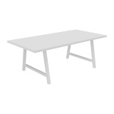 <table>Meeting table Synergy L 200 x W 100 x H 74 cm white metal base</table>