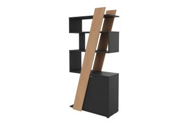 <div>Library Helyos H 190 x W 90 x D 40 cm light oak panel door on the right</div>