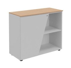 Armario bajo Helyos Alt 76 x An 90 cm roble puerta izquierda