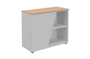 <span>Low cabinet Helyos H 76 x W 90 cm in top oak with left door</span>