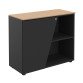 <span>Low cabinet Helyos H 76 x W 90 cm in top oak with left door</span>