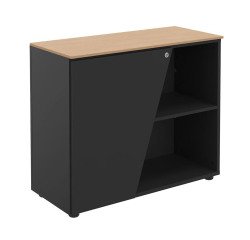 Armario bajo Helyos Alt 76 x An 90 cm roble puerta izquierda