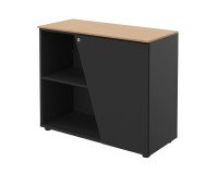 Armoire basse Isis H 76 x L 90 cm top chêne porte à droite