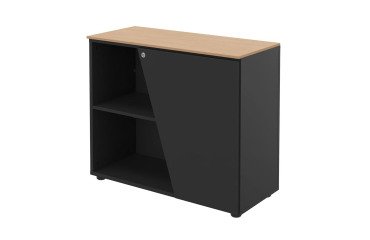 Armario bajo Helyos Alt 76 x An 90 cm roble puerta derecha