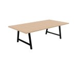Table de réunion Energy L 240 x P 120 x H 74 cm pied métal noir
