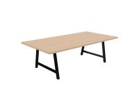 Table de réunion Energy L 240 x P 120 x H 74 cm pied métal noir