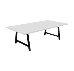 Table de réunion Synergy L 240 x P 120 x H 74 cm pied métal noir