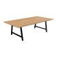 Tisch für Besprechungen Synergy L 240 x T 120 x H 74 cm mit schwarzem Metallfuß