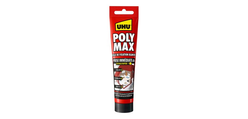 Colle-Mastic Poly Max® UHU immediate grip Quick drying - 165 g tube, white