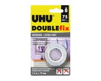 Ruban adhésif double-face Doublefix UHU ultra-fort - largeur 19 mm x Longueur 1,5 m - Résistance 75 kg