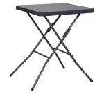 Ensemble de jardin Yeng - 1 table et 2 chaises pliantes - polyéthylène et métal