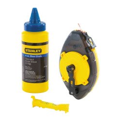 Stanley 0-47-465 Tiralíneas POWERWINDER™ 30m + Polvo + Nivel de Cordel