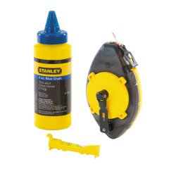 Stanley 0-47-465 Tiralíneas POWERWINDER™ 30m + Polvo + Nivel de Cordel