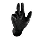 Gants en nitrile jetables Grippaz PIP - Boîte de 50 gants noirs