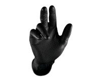 Gants en nitrile jetables Grippaz PIP - Boîte de 50 gants noirs