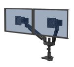Arm Dual Screen Compact Support with Fellowes Tallo Top Mount Slides