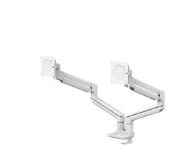 Double monitor arm with Tallo Top Mount Fellowes slides