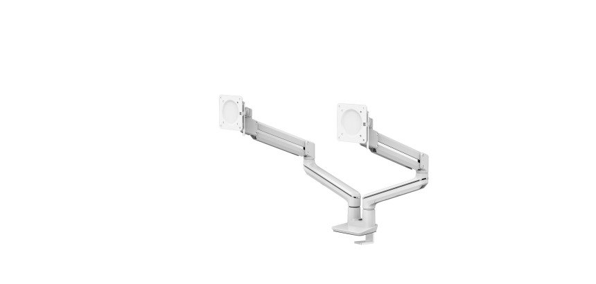 Double monitor arm with Tallo Top Mount Fellowes slides