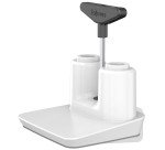 Double monitor arm with Tallo Top Mount Fellowes slides