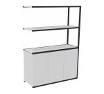 Library Lumya L 120 x D 41.5 x H 162 cm following module black metal structure 3 doors