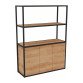 Library Lumya L 120 x D 41.5 x H 162 cm starting module black metal structure 3 doors