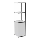 Bibliothèque Milea L 40 x P 41,5 x H 162 cm module suivant structure métal noir 1 porte