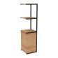 Library Lumya L 40 x W 41.5 x H 162 cm module next black metal structure 1 door
