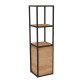Bibliotheekkast Lumya L 40 x P 41,5 x H 162 cm basismodule metalen structuur zwart met 1 deur