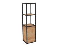 Library Lumya L 40 x D 41.5 x H 162 cm starting module black metal structure 1 door