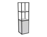 Library Lumya L 40 x D 41.5 x H 162 cm starting module black metal structure 1 door