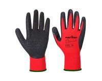 Werkhandschoenen Portwest A174 met latex Flex Grip in zwart/rood - per paar