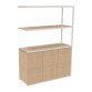 Bibliothèque Lumya L 120 x P 41,5 x H 162 cm module suivant structure métal blanc 3 portes