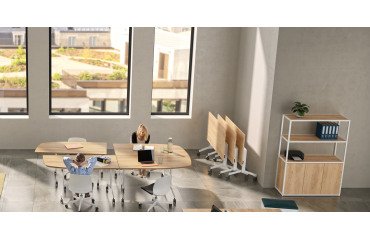 Library Lumya L 120 x D 41.5 x H 162 cm white metal structure starting module 3 doors
