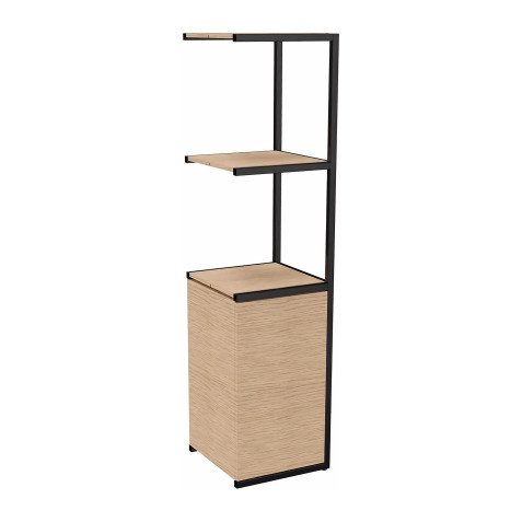 Library Lumya L 40 x W 41.5 x H 162 cm module next black metal structure 1 door