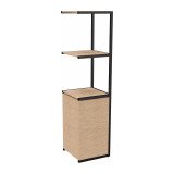 Bibliothèque Milea L 40 x P 41,5 x H 162 cm module suivant structure métal noir 1 porte