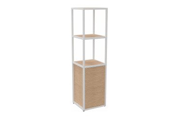 <div>Library Lumya L 40 x D 41.5 x H 162 cm starting module white metal structure 1 door</div>