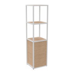 <div>Library Lumya L 40 x D 41.5 x H 162 cm starting module white metal structure 1 door</div>