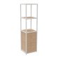 <div>Library Lumya L 40 x D 41.5 x H 162 cm starting module white metal structure 1 door</div>